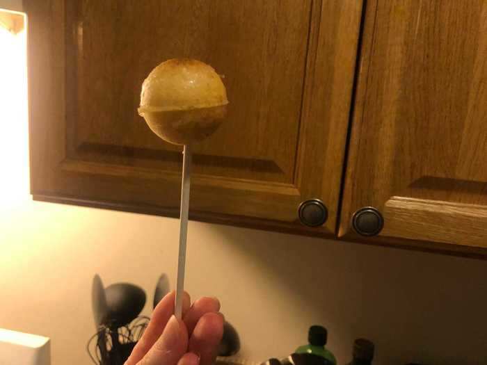 The cake pops were formed perfectly in the "As Seen On TV" trays.