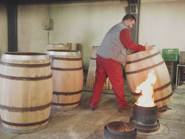 The Spanish manufacturer Tonelería Herfe makes about 6,000 wooden barrels a year using a process combining handmade techniques with specialized machinery.