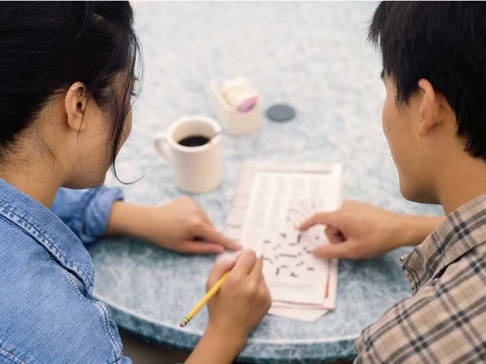 Crosswords or puzzles are more fun to do as a team.