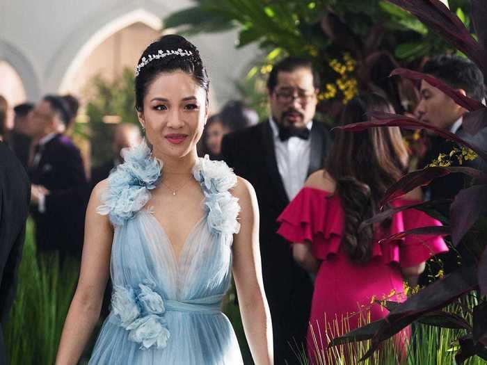 Like "The Devil Wears Prada," "Crazy Rich Asians" (2018) based on a book and features dazzling fashion.