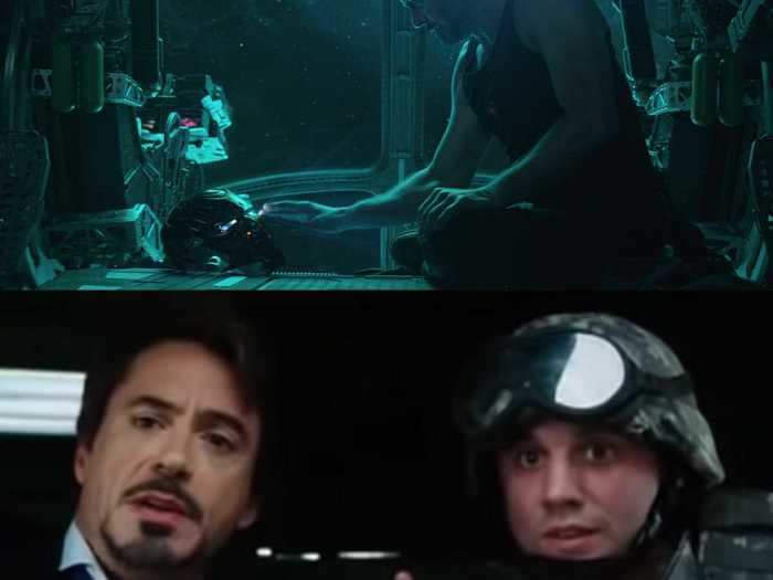 When Tony sends Pepper a message through his Iron Man suit, he tells her not to share it on social media.