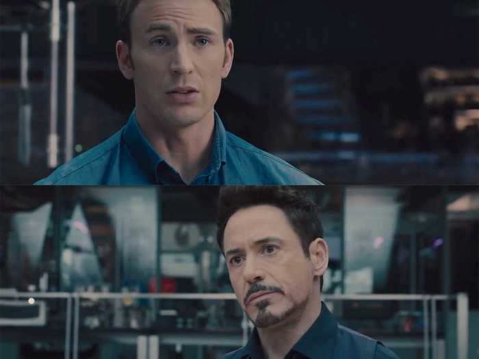 When Tony returns to Earth, he references a bit of dialogue directly from "Avengers: Age of Ultron" while putting Cap on blast.
