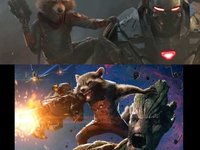 Rocket Raccoon recreated his iconic Groot pose once again with another character.