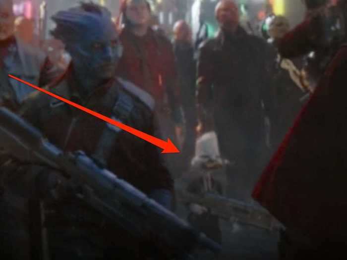 Howard the Duck appears in the giant final fight with all of the Marvel superheroes.