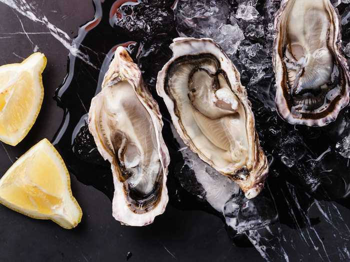 Raw oysters don