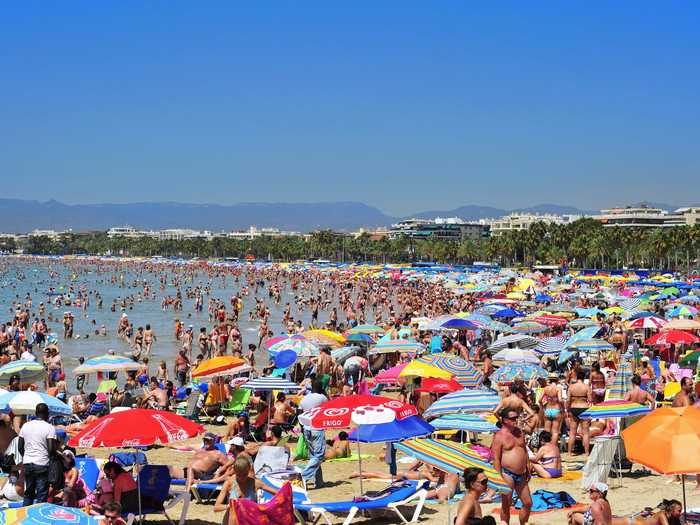 The beaches are usually crowded with people attempting to get that summer tan ...