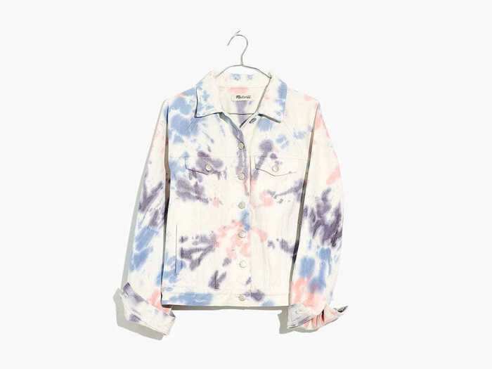 A pretty, pastel-colored denim jacket