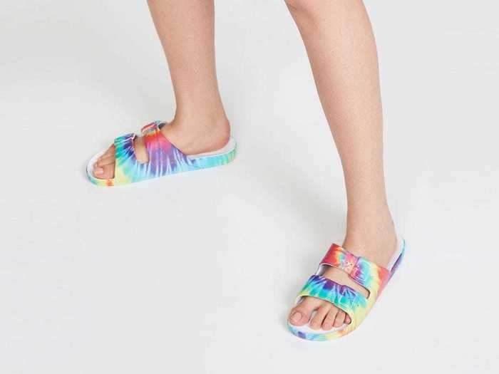 Colorful, strappy sandals