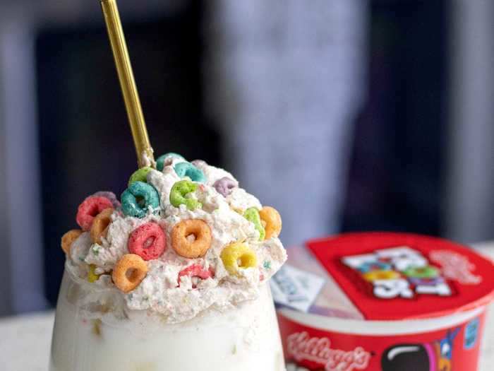 Mussi has also created a whipped drink inspired by Froot Loops, her favorite childhood cereal.