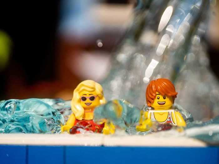 ... but had to be quick as LEGO swimming pools don