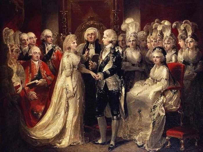 April 8, 1795: Prince George (to be King George IV) married Princess Caroline at Chapel Royal, St James