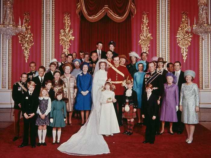 November 14, 1973: Princess Anne (daughter of Queen Elizabeth II) married Captain Mark Phillips at Westminster Abbey.