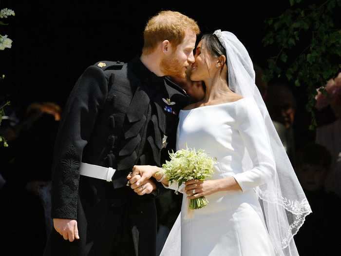 May 19, 2018: Prince Harry (son of Prince Charles, grandson of Queen Elizabeth II) married actress Meghan Markle in St George