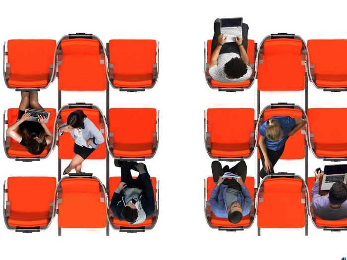 Though not ideal when traveling with a companion, the concept offers enhanced distancing compared to the Glassafe seat as well as an additional modicum of privacy.