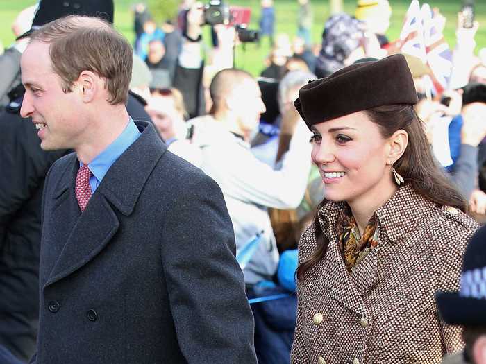 In 2014, the couple again held hands on their way to the Christmas church service.