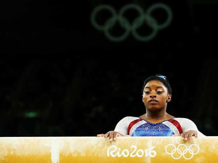 But once the competition starts, Biles is as steely and focused as they come.