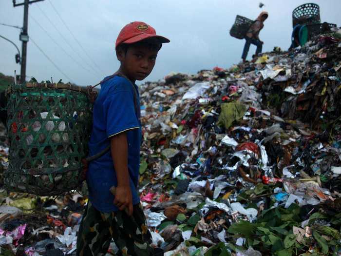 Asep Gunawan, the head of Bantar Gebang district, told the New York Times that many children have no choice but to work on the mountain. "They have kindergarten and Quran study there, and when they finish that, they help their parents," he said.