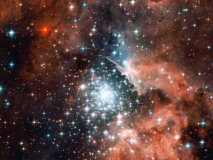 This grouping of stars is one of the most massive young star clusters in the Milky Way Galaxy.