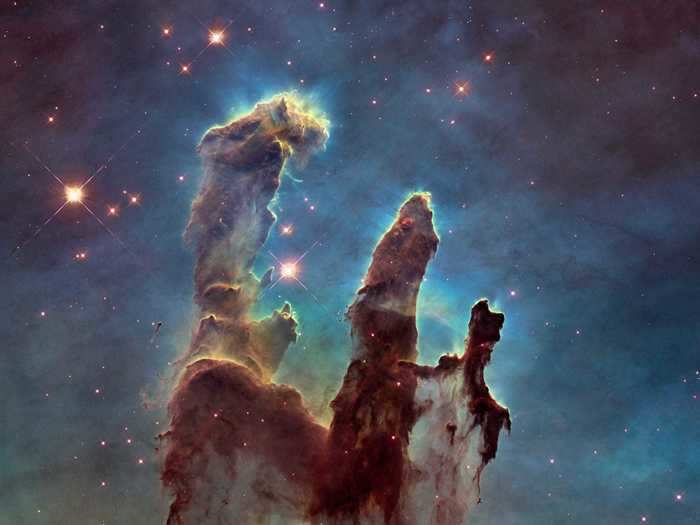 These elephant trunks are known as the Pillars of Creation and are part of an active region of star formation in the Milky Way.