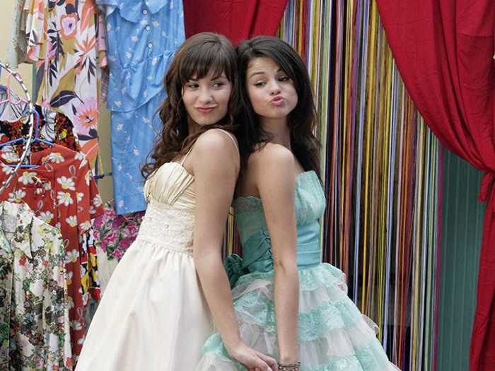 May 2009: Lovato and Gomez teamed up to film "Princess Protection Program."