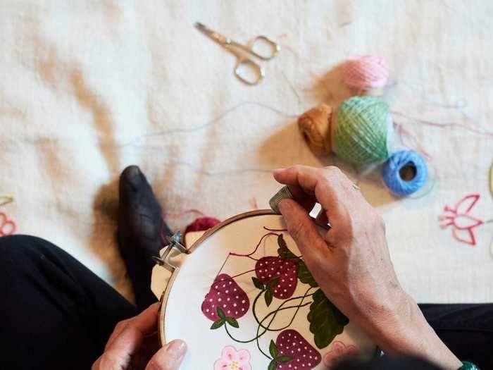 Taking up a sewing technique like embroidery can be a soothing, creative outlet.