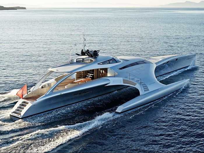 Commissioned in 2012 by shipping tycoon Anto Marden at a cost of at least $20 million, according to Robb Report, the trimaran yacht was built to cover vast distances and cross oceans.