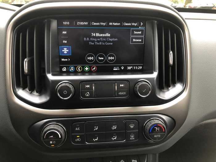 The 8-inch touchscreen runs Chevy