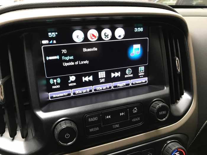 The Canyon I tested used essentially the same infotainment system as the Chevy Colorado.