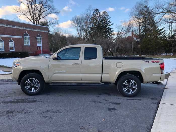 The TRD Sport came with an "access cab" — just two doors — and a longer bed than what I usually test, at six feet.