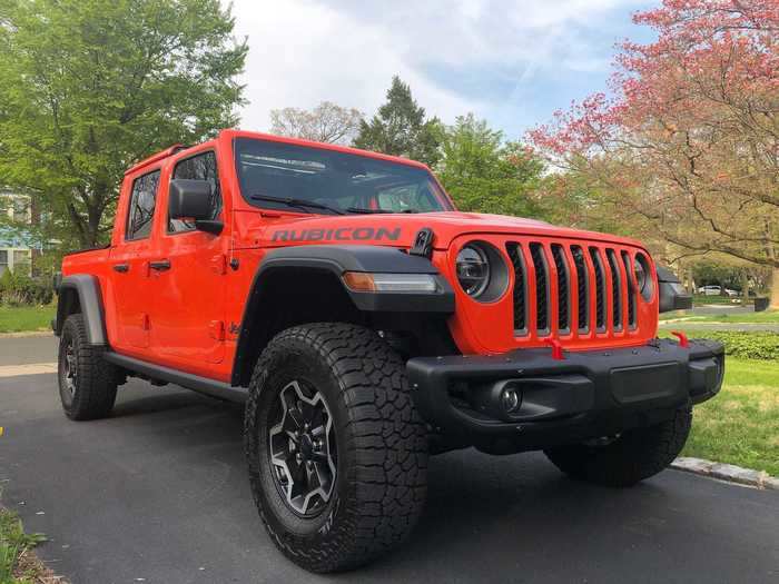 The fenders are borrowed from the Wrangler, and they have built-in running lights. They