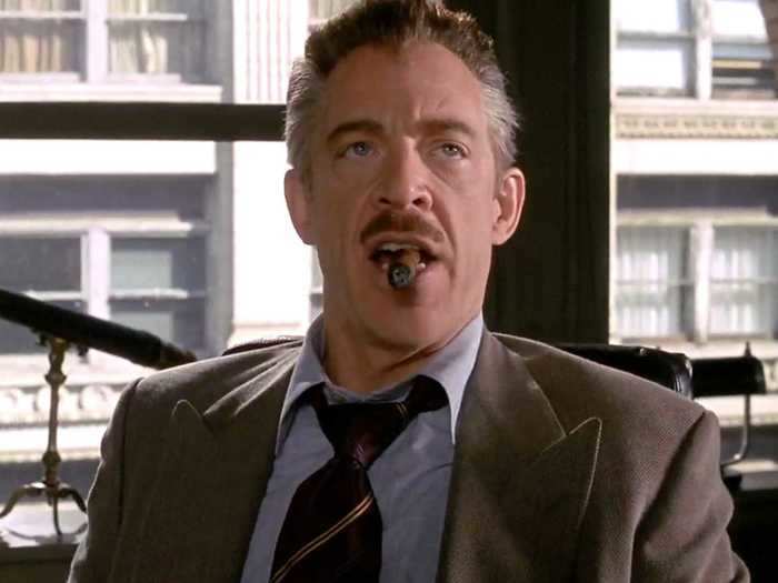 J.K. Simmons played J. Jonah Jameson, the editor of the Daily Bugle.