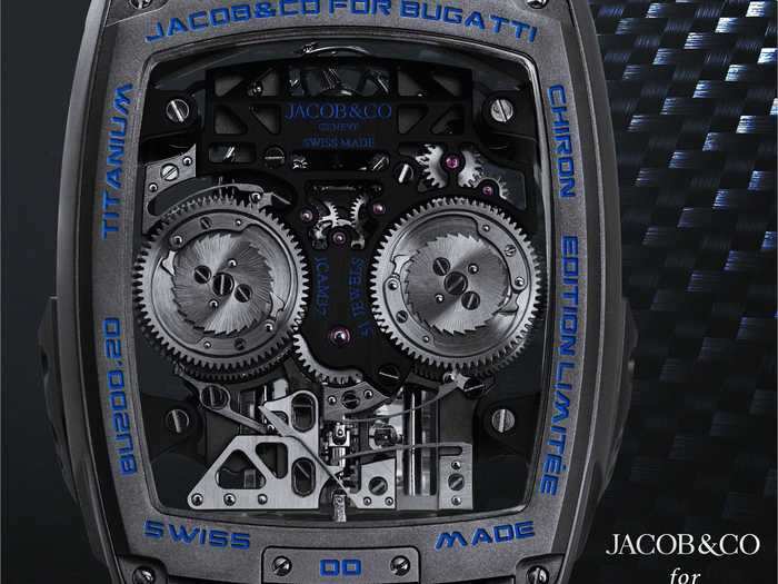 The intricate movement comprises 578 components, and the tiny crankshaft driving the engine is "one of the smallest and most complicated watch parts ever manufactured," according to Bugatti.