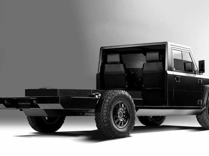 The Bollinger B2 Chassis Cab is an all-electric, medium-duty pickup truck platform.