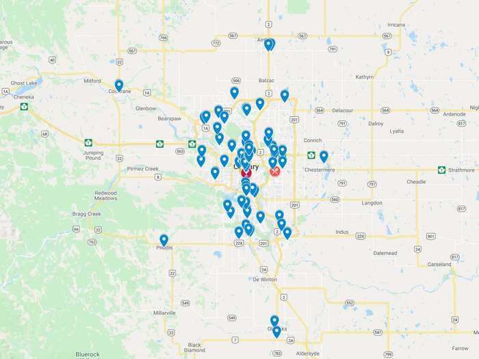 A group of business owners in Calgary made a map of restaurants and bars open for takeout and delivery.