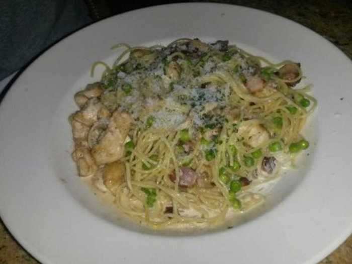 Pasta carbonara is a classic that The Cheesecake Factory does well.