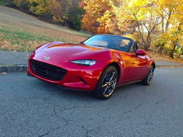 The Mazda MX-5 Miata. My tester was about $31,000, but the base version is a few grand less.