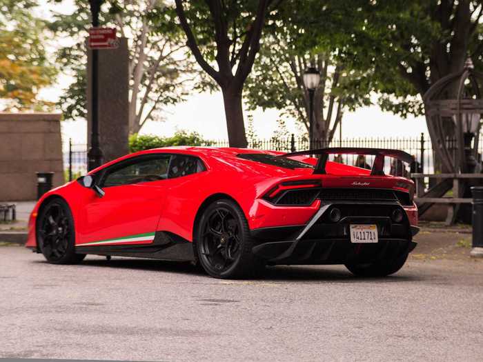 If the Aventador is too much, then how about a $320,000 Lamborghini Huracán Performante?