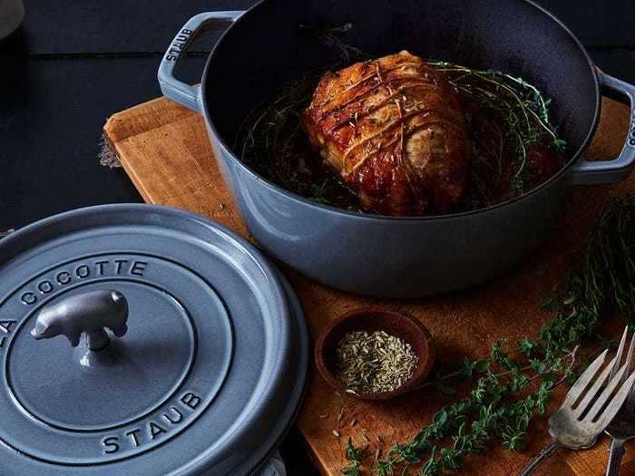 A large cocotte perfect for slow-cooking meats