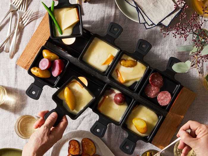 An at-home raclette set