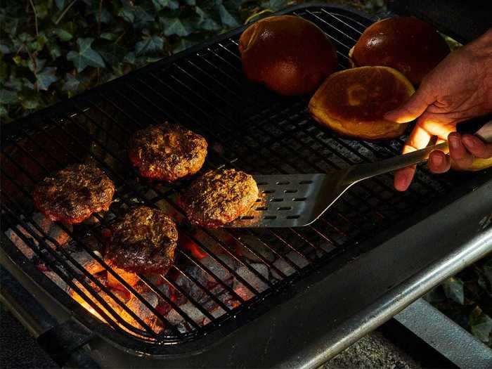 Grilling tools that have built-in flashlights