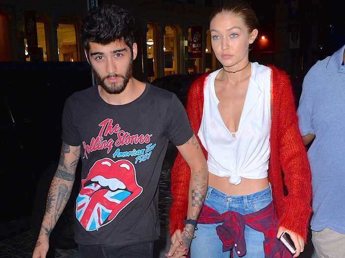 November 2015: Malik and Hadid left an after-party together, and a source told Us Weekly that they were casually dating.