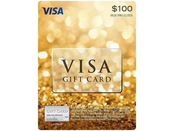 A visa gift card