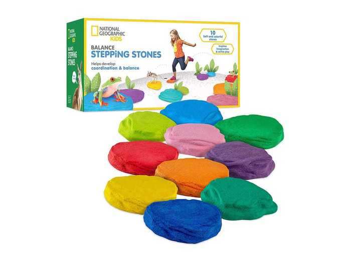 A set that helps with stepping, balancing, and building skills