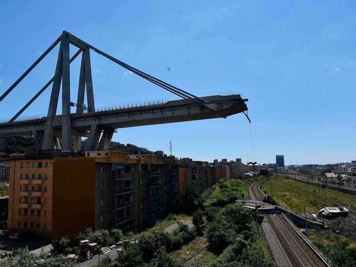 A nearly restored bridge in Genoa brings hope to Italians after 43 people were killed two years ago when it collapsed.