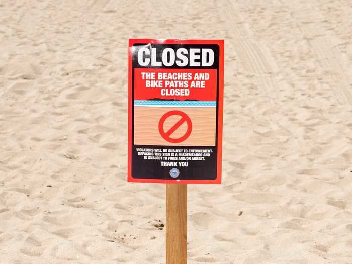 However, the beaches have signs pointing out that they