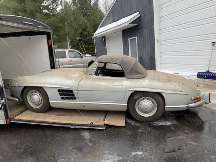 Soon after purchasing his new Merc, however, the owner tucked it away in a warehouse where it sat for decades.