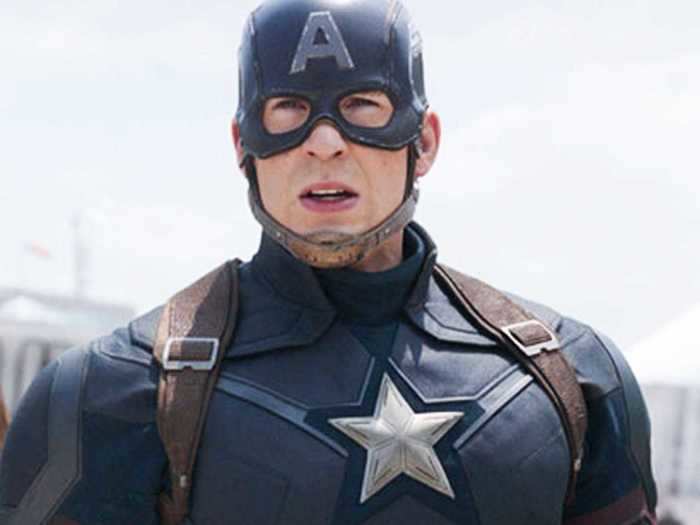 Chris Evans has one of his Captain America costume