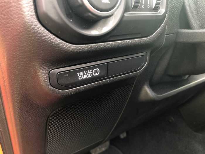 The feature is activated using this button in the cab.