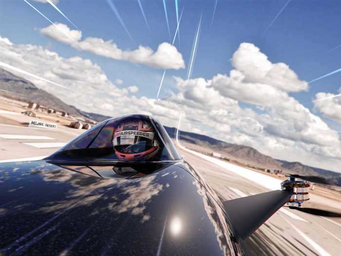 The vehicles are inspired by science fiction, and cockpits will have augmented reality technology to help pilots navigate the course.