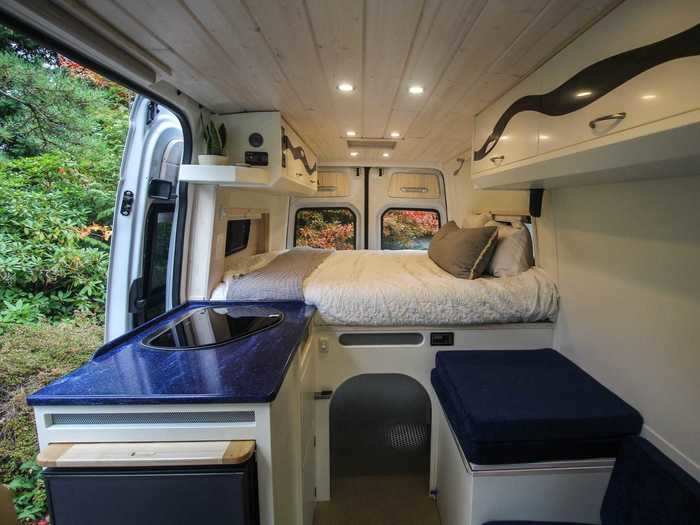 … refrigerator, and pull-out cutting board to extend the space of the countertop.